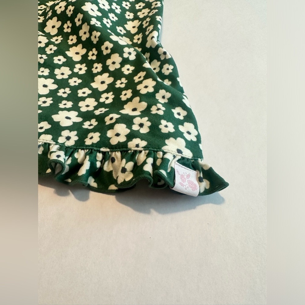 SweetHoney Green Floral Nightgown with Cream Trim - Picture 3 of 10
